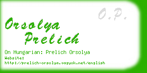 orsolya prelich business card